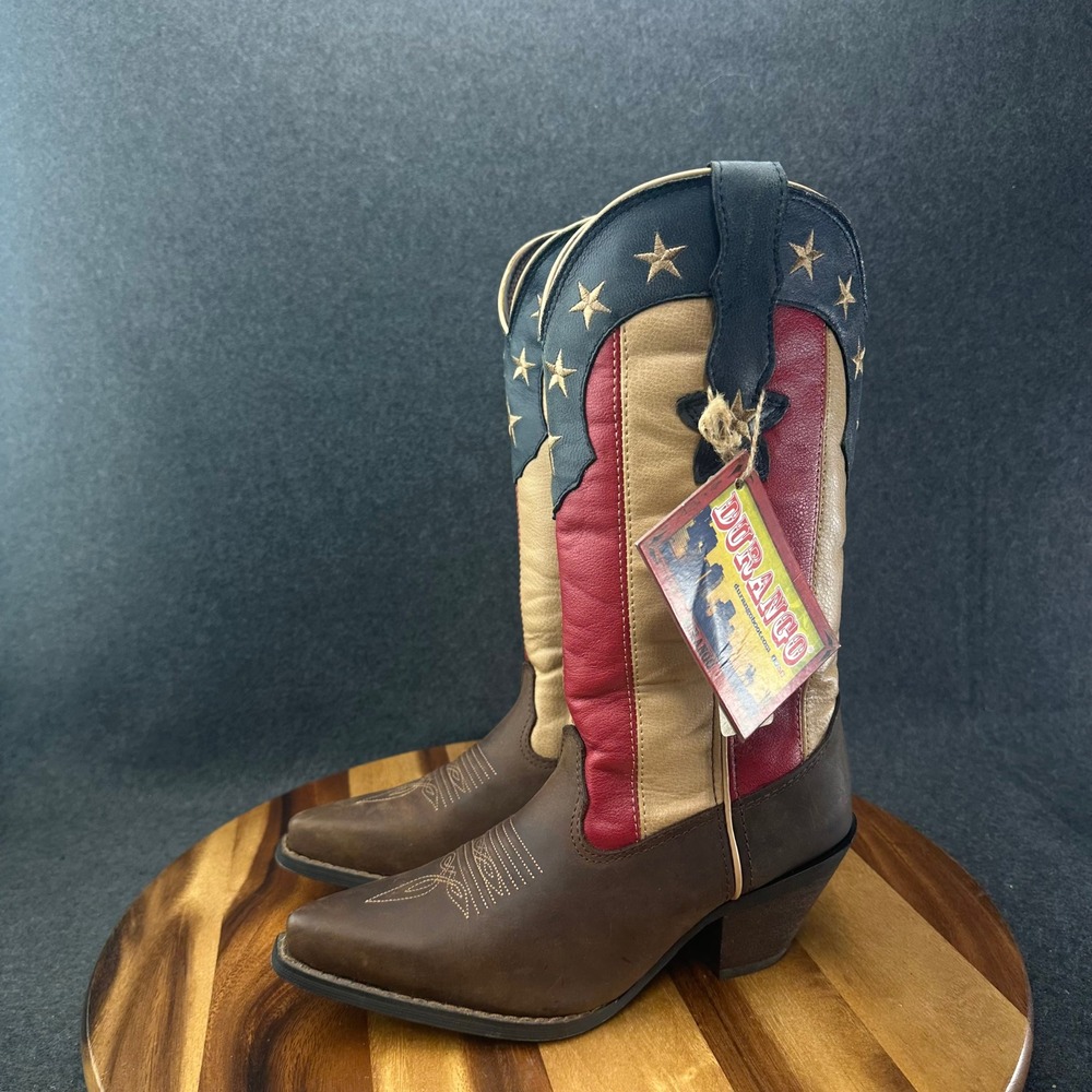 Durango Women's 6.5M Crush Stars and Stripes Western Cowboy 12" Boots DRD0060 - Picture 4 of 9